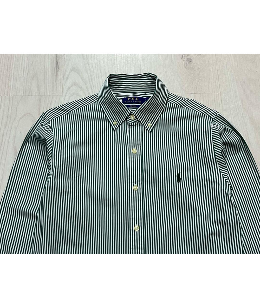 RALPH LAUREN Зеленая хлопковая кэжуал рубашка, фото 3