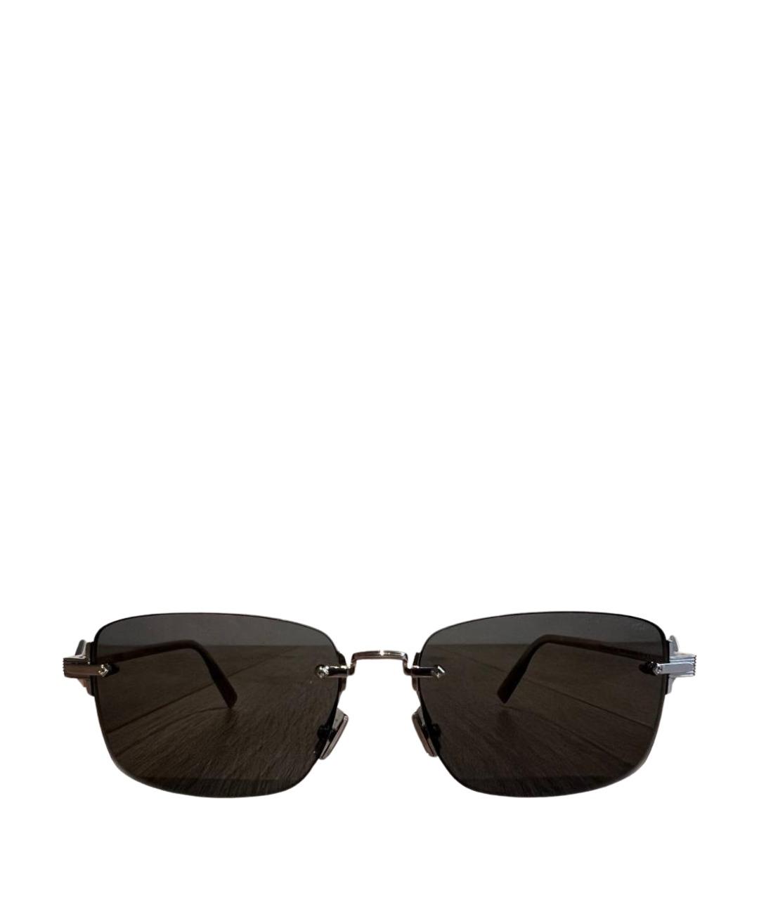 CHRISTIAN DIOR Серебряные металлические солнцезащитные очки, фото 1