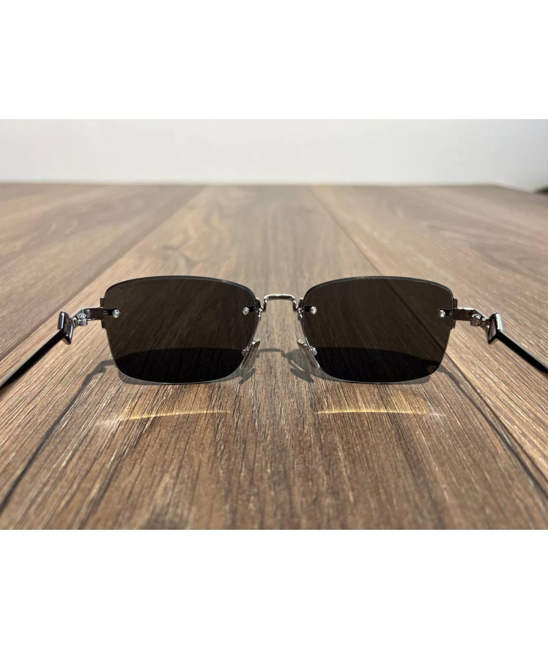 CHRISTIAN DIOR Серебряные металлические солнцезащитные очки, фото 5