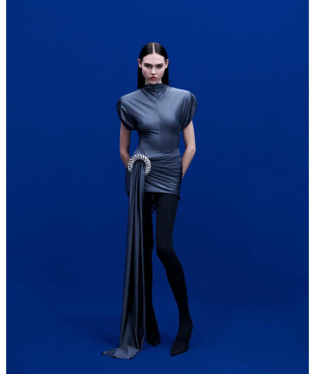 DAVID KOMA Серое коктейльное платье, фото 3