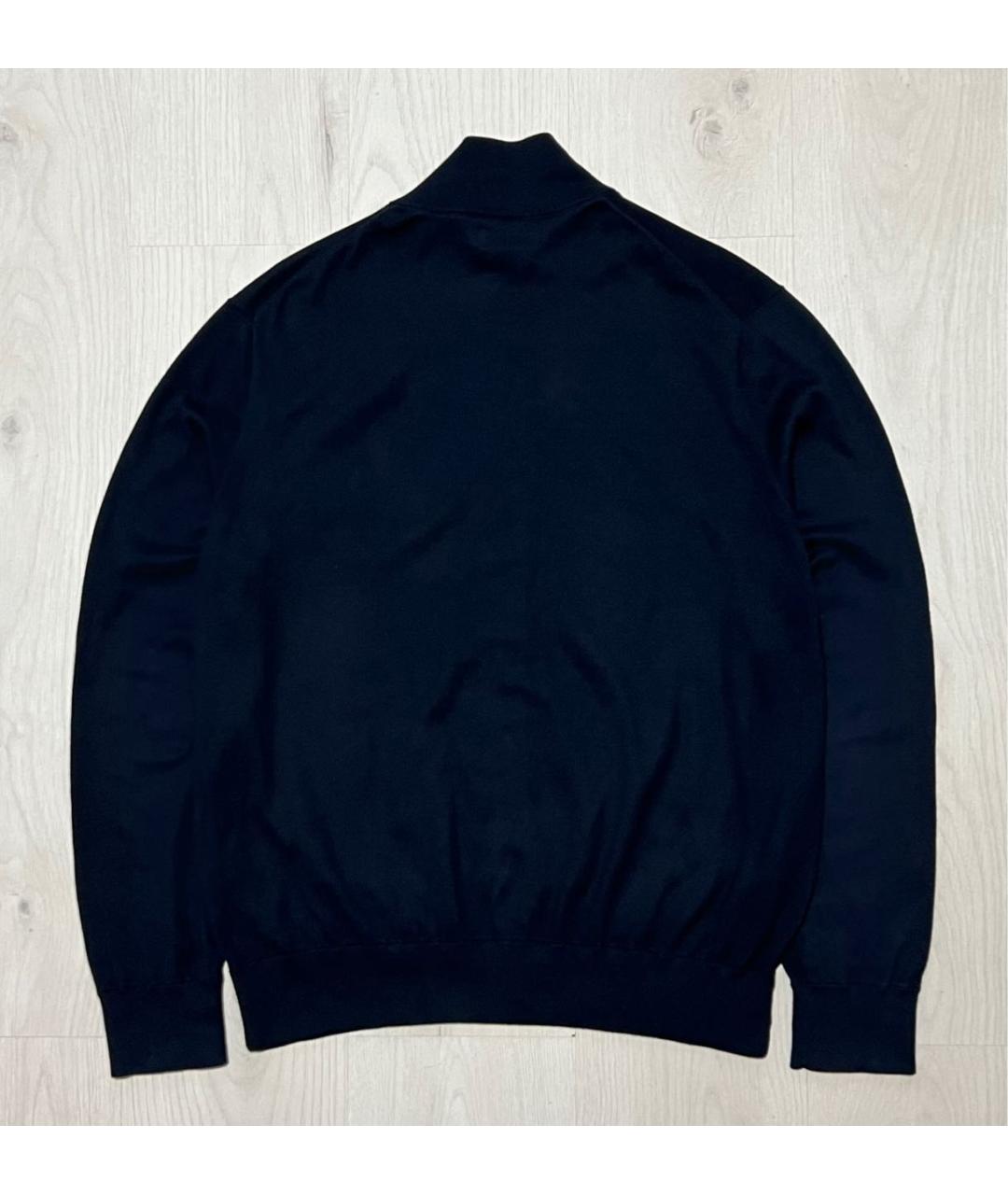 RALPH LAUREN Темно-синий хлопковый джемпер / свитер, фото 2