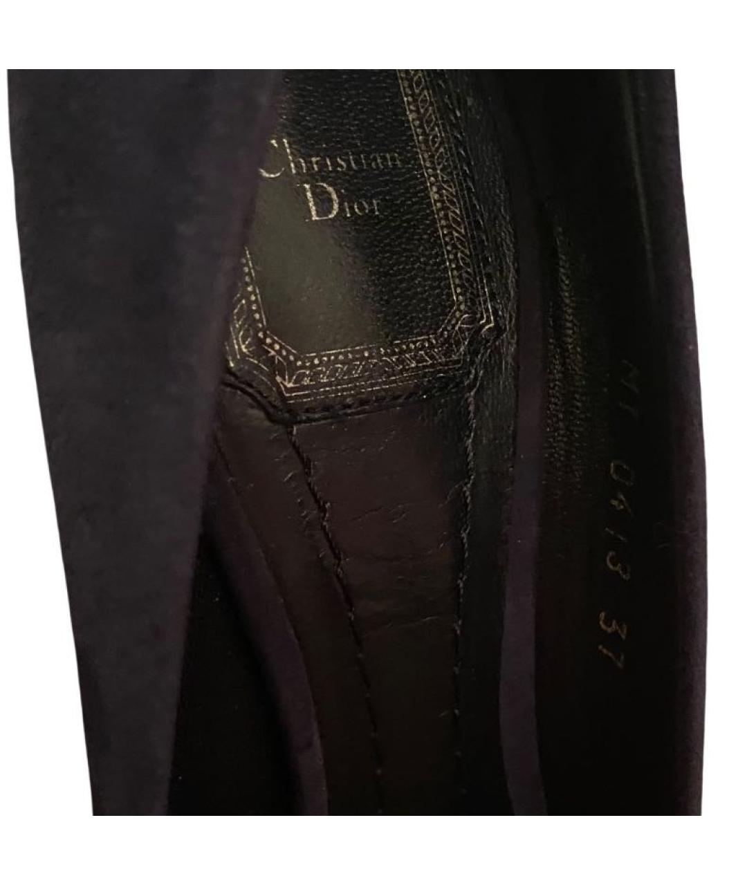 CHRISTIAN DIOR Темно-синие замшевые туфли, фото 6