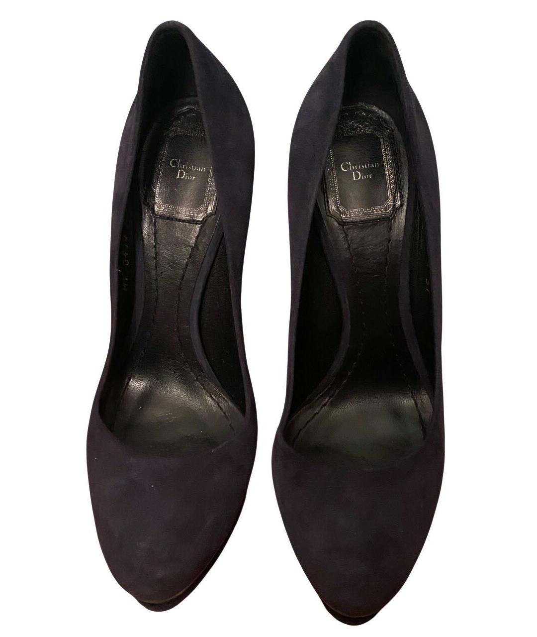 CHRISTIAN DIOR Темно-синие замшевые туфли, фото 2