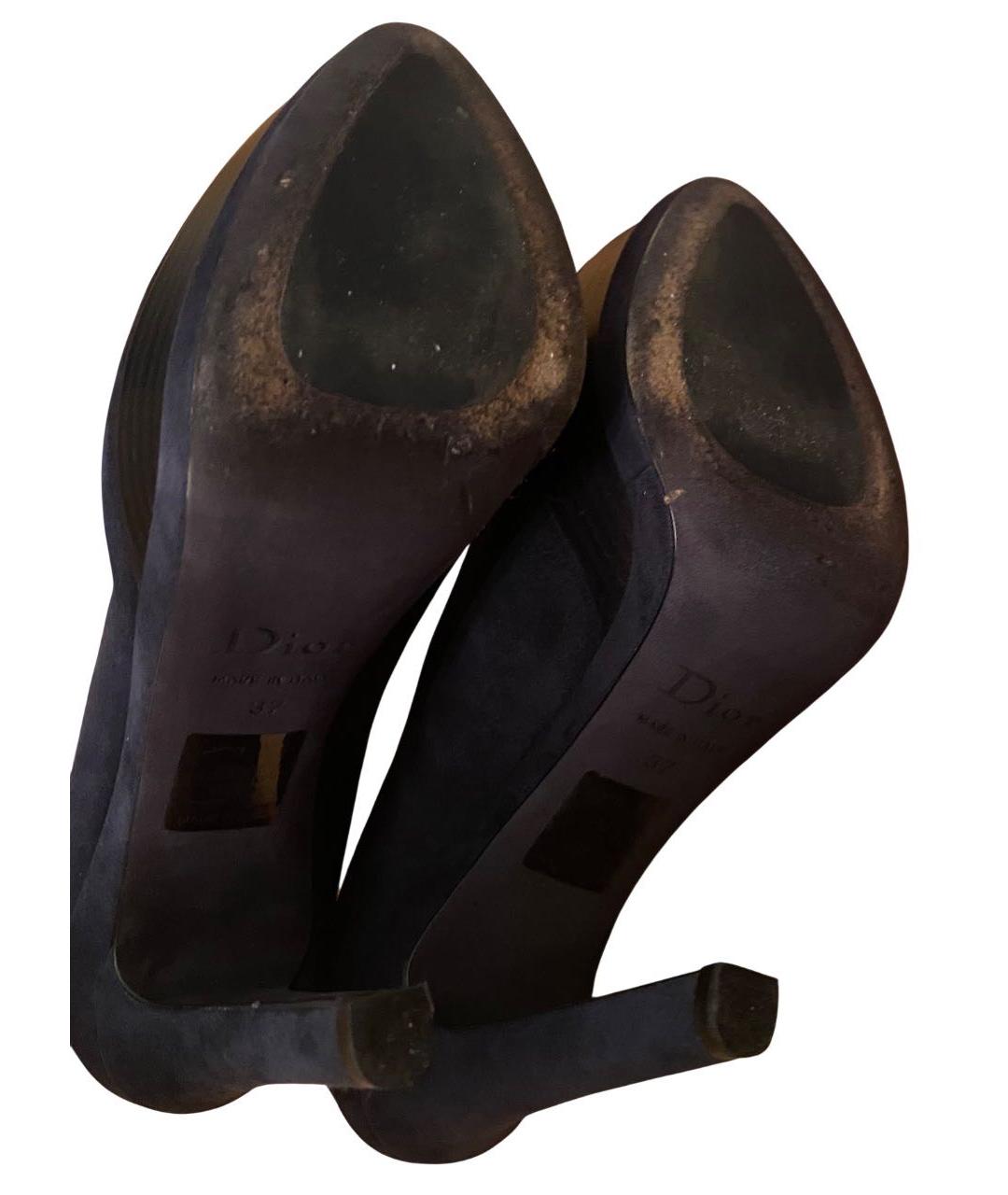 CHRISTIAN DIOR Темно-синие замшевые туфли, фото 7