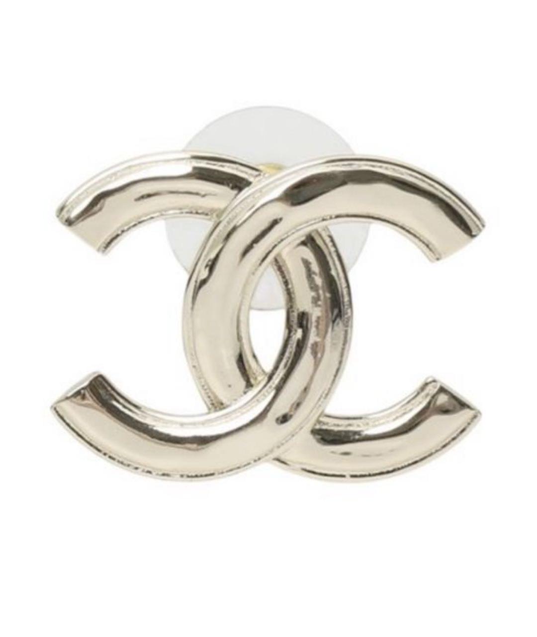 CHANEL Золотые металлические серьги, фото 2