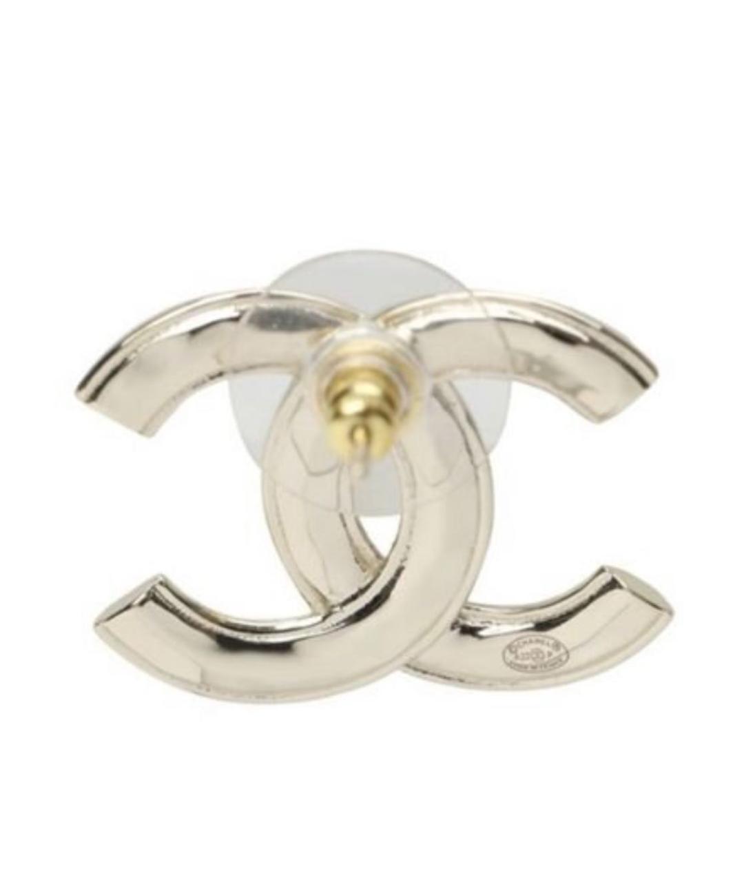 CHANEL Золотые металлические серьги, фото 3