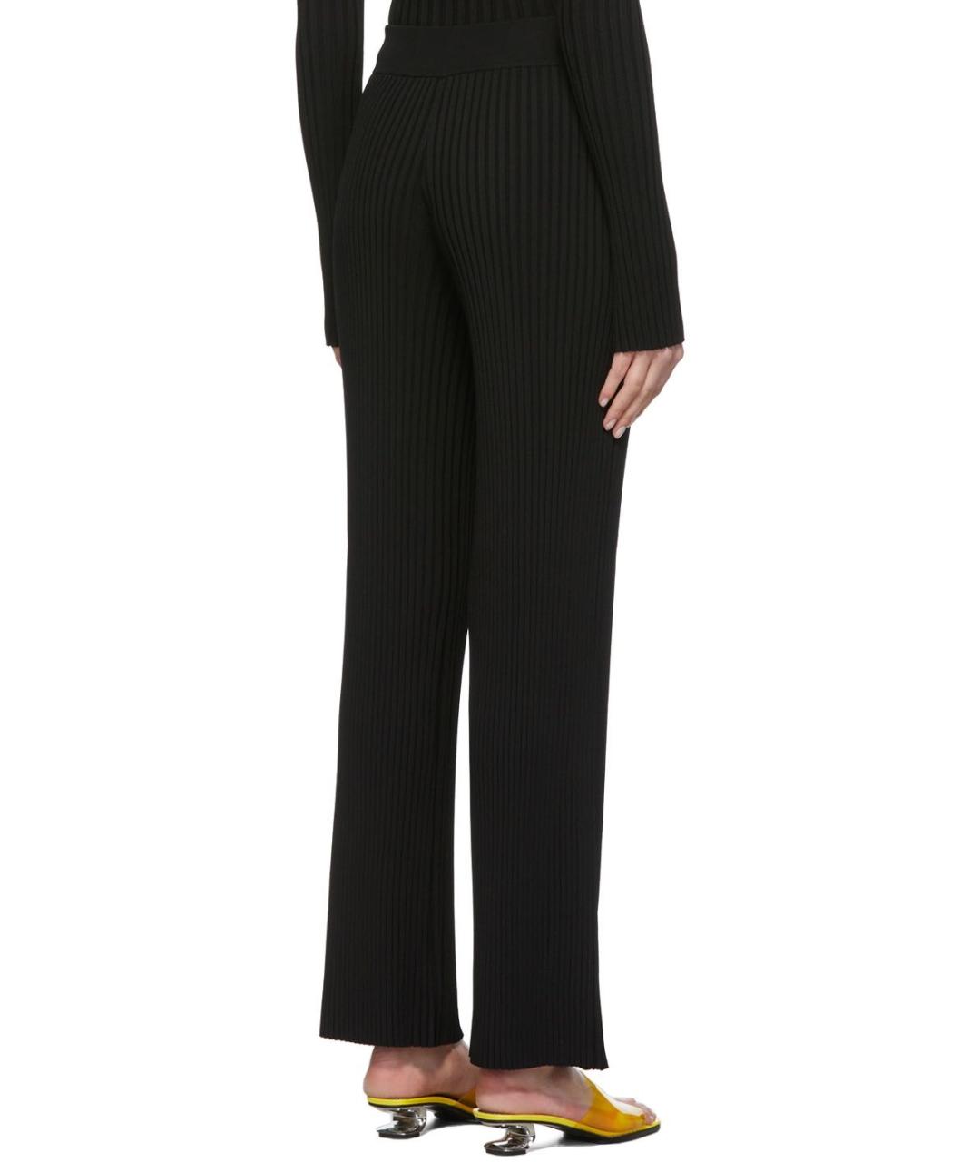 HELMUT LANG Черные вискозные брюки широкие, фото 2