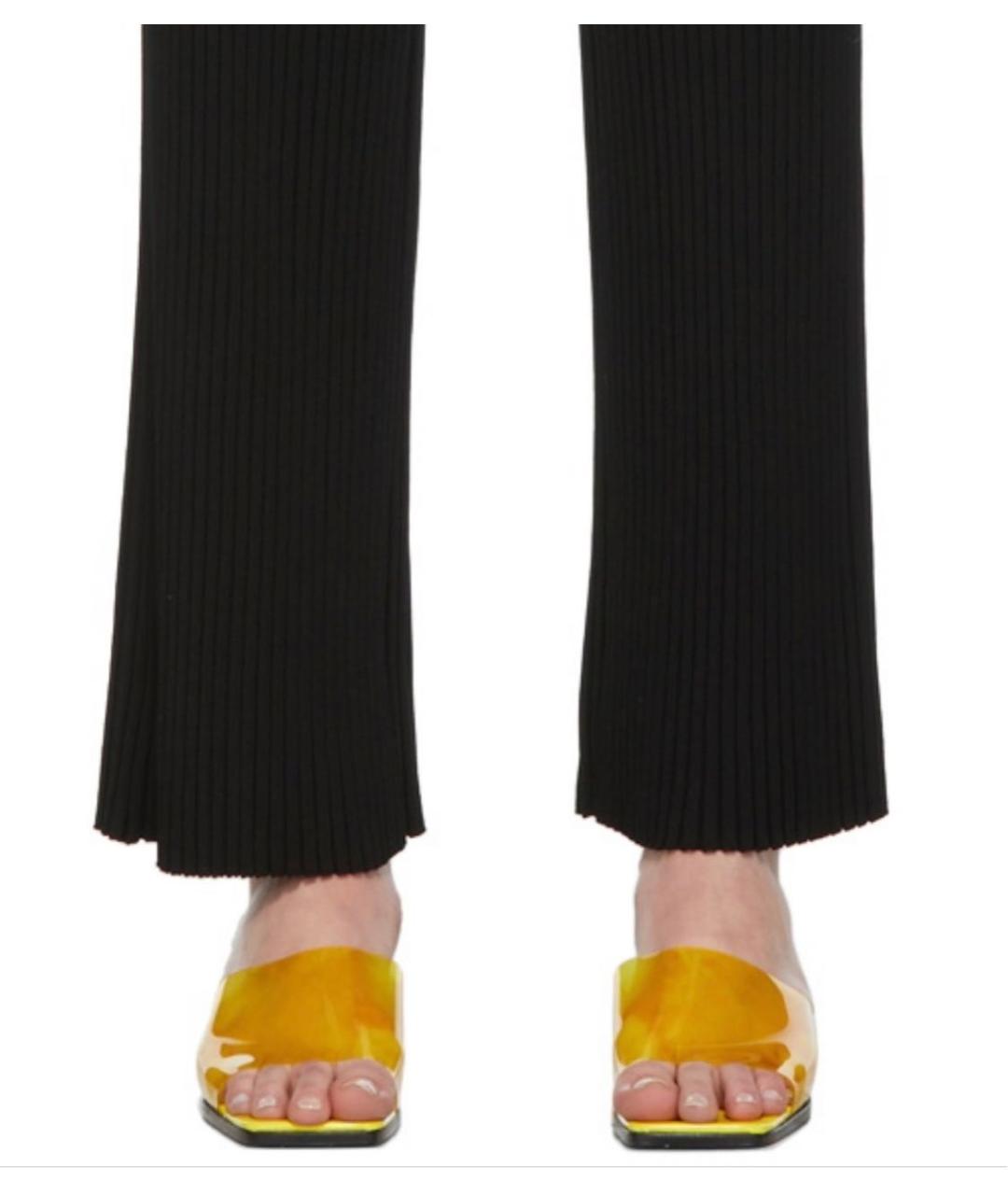 HELMUT LANG Черные вискозные брюки широкие, фото 6