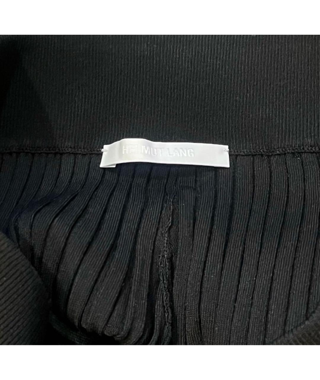 HELMUT LANG Черные вискозные брюки широкие, фото 4