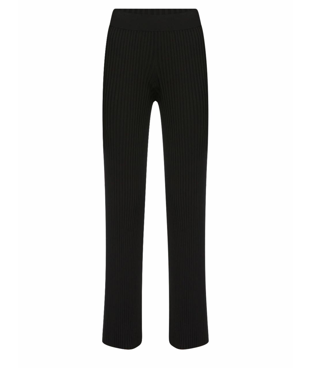HELMUT LANG Черные вискозные брюки широкие, фото 1