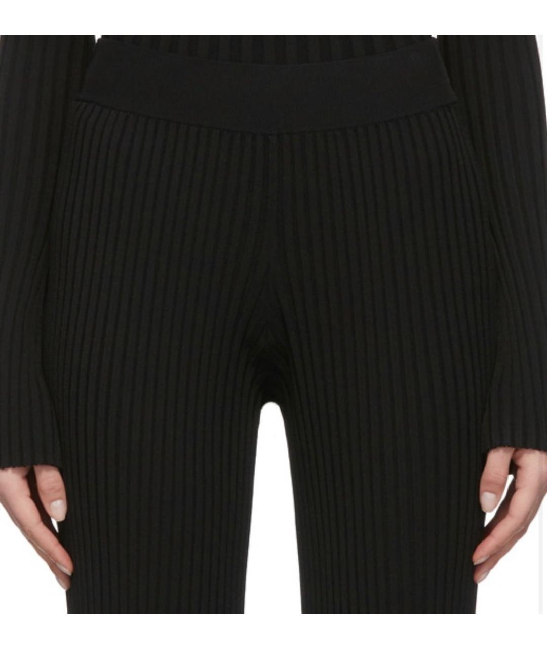 HELMUT LANG Черные вискозные брюки широкие, фото 5