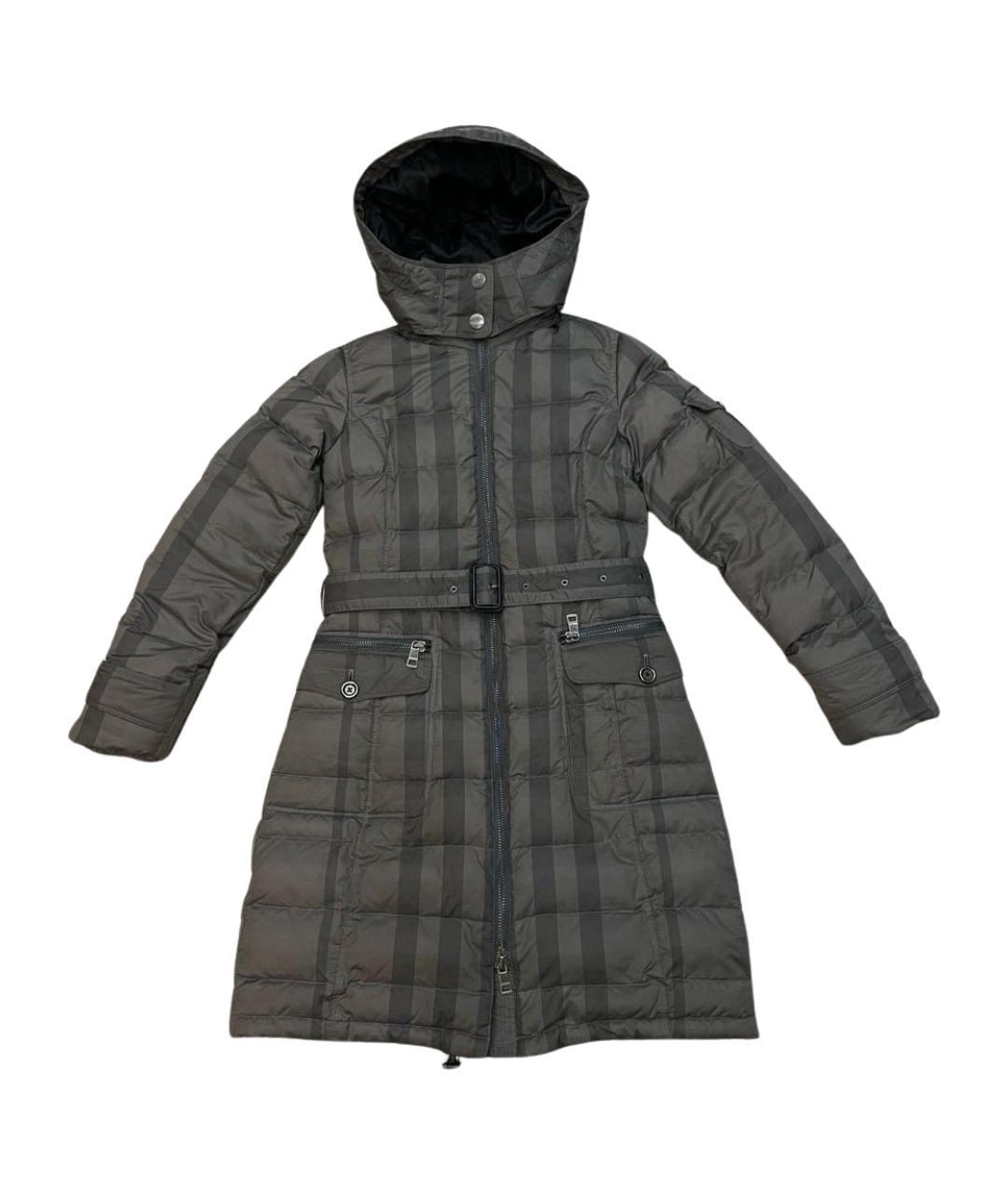 BURBERRY Серая синтетическая куртка, фото 1