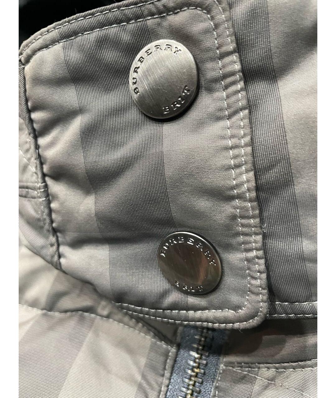BURBERRY Серая синтетическая куртка, фото 4