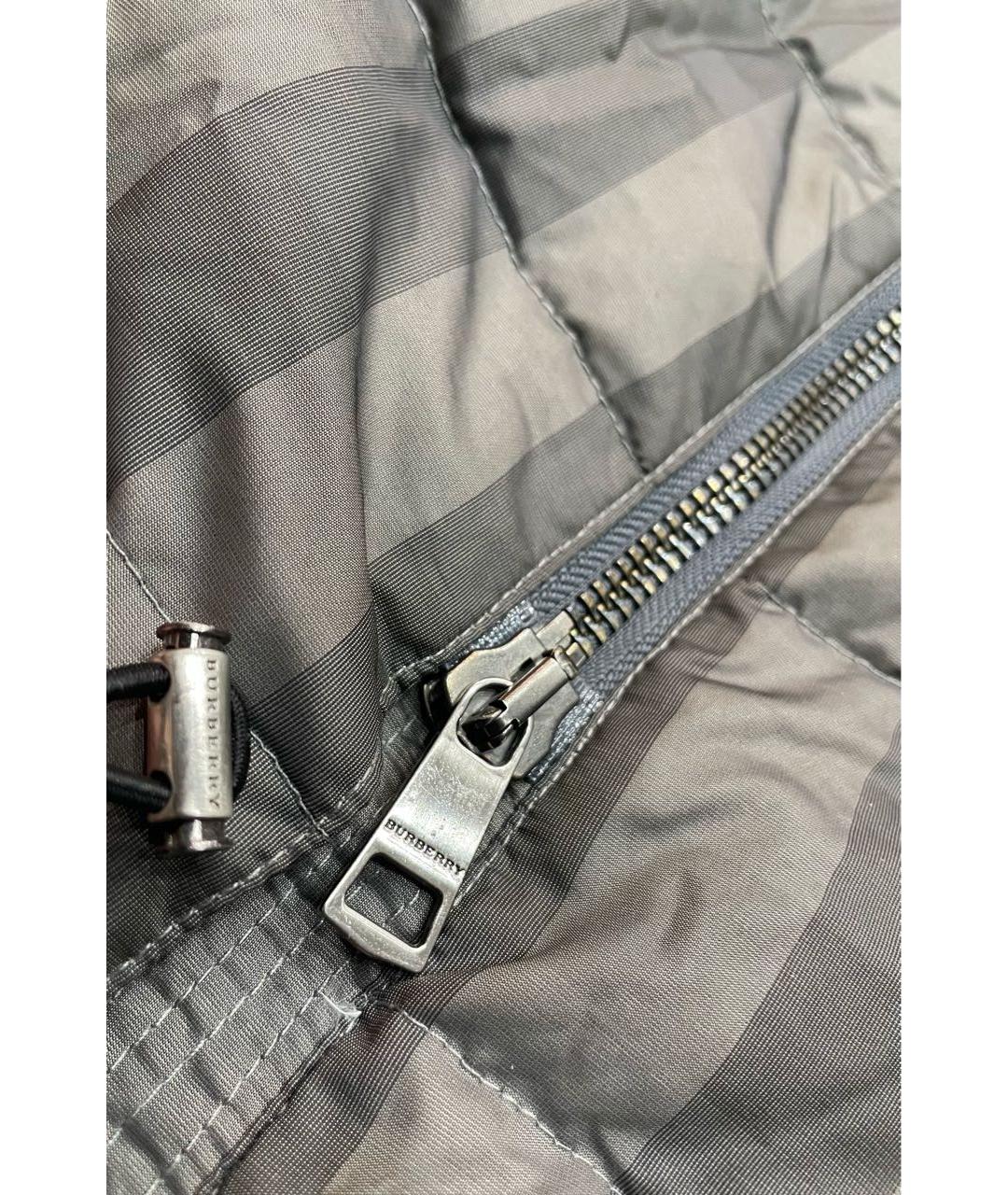 BURBERRY Серая синтетическая куртка, фото 5
