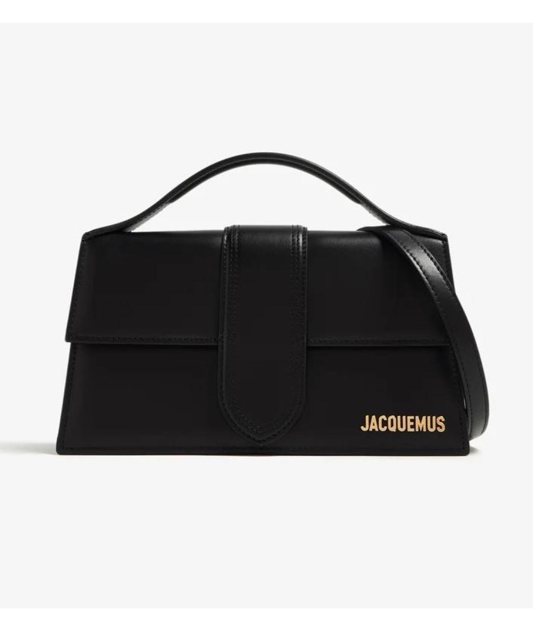 JACQUEMUS Черная кожаная сумка через плечо, фото 8