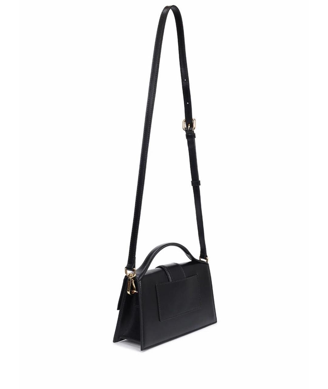 JACQUEMUS Черная кожаная сумка через плечо, фото 6