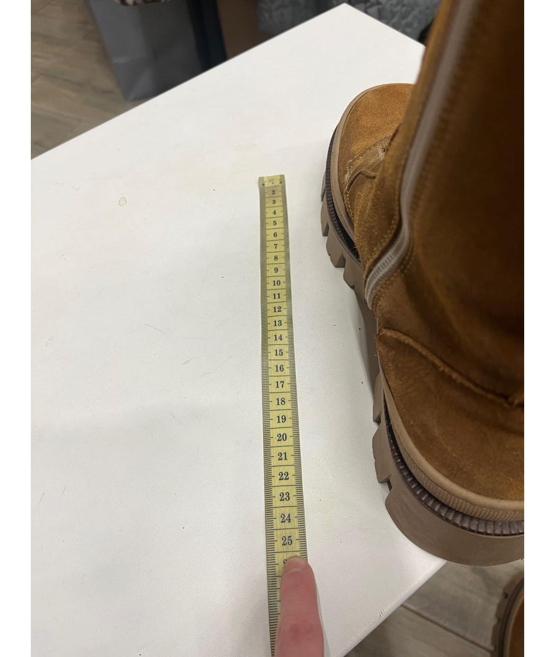 POLLINI Горчичные замшевые ботинки, фото 8