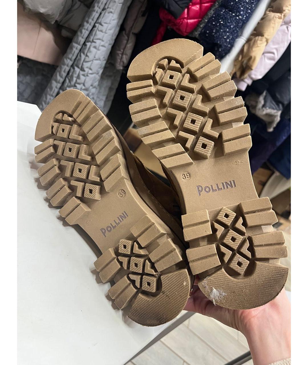 POLLINI Горчичные замшевые ботинки, фото 2