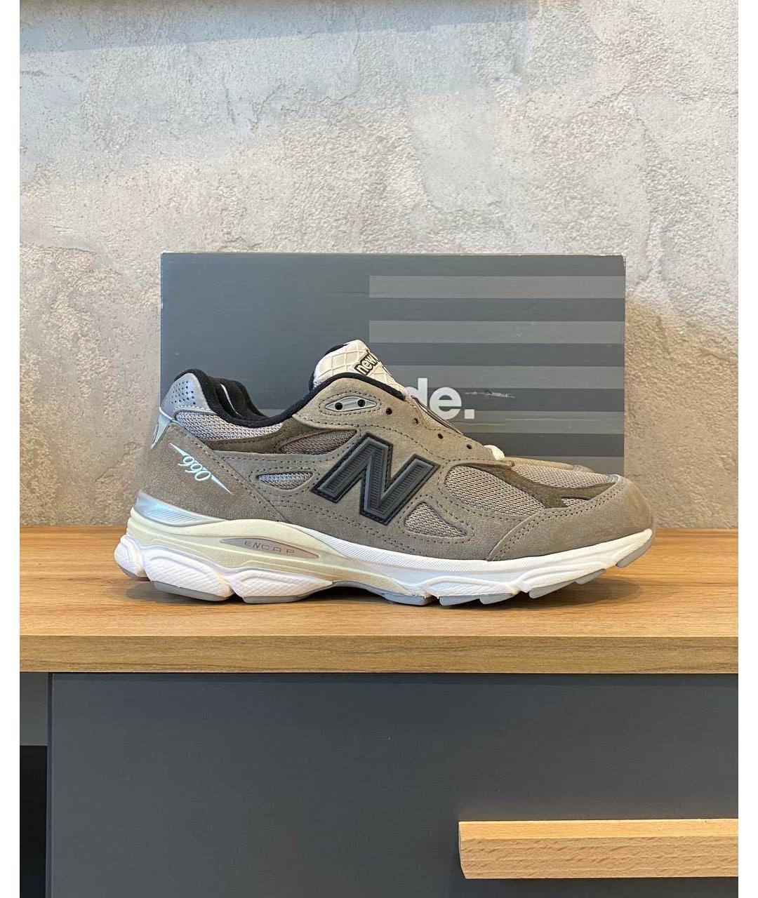 NEW BALANCE Бежевые замшевые низкие кроссовки / кеды, фото 8