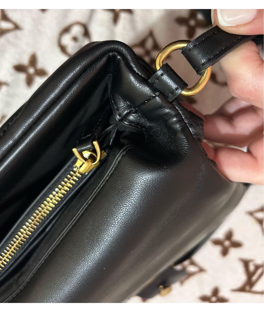 PINKO Черная сумка через плечо из искусственной кожи, фото 6