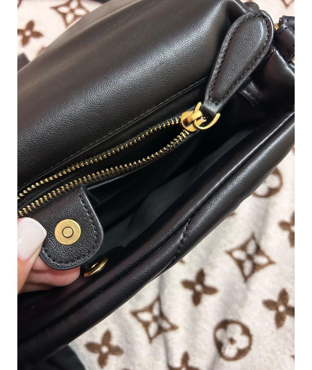 PINKO Черная сумка через плечо из искусственной кожи, фото 5