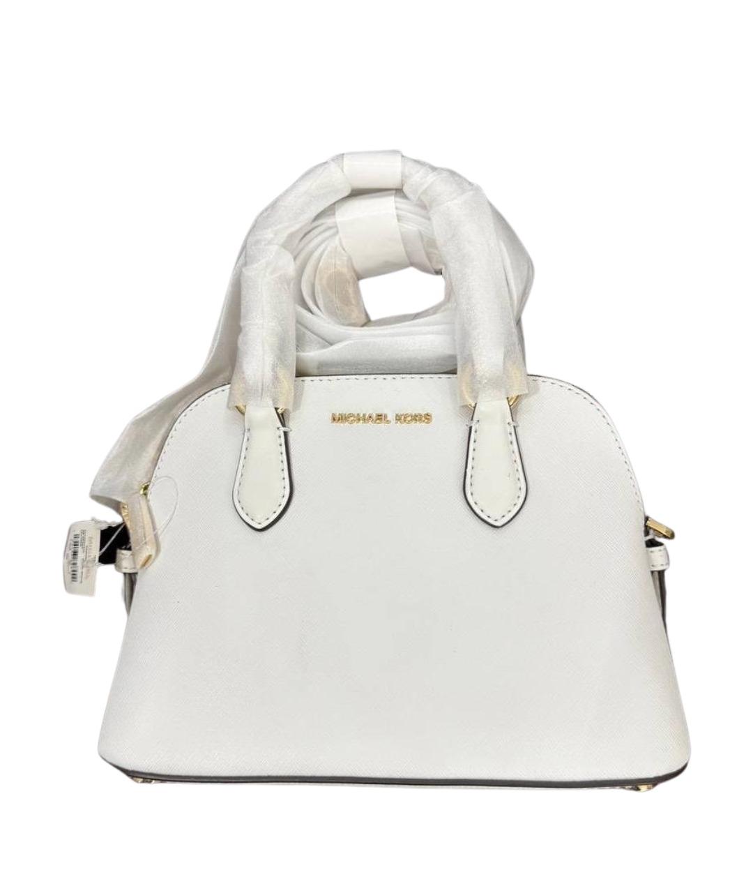 MICHAEL KORS Белая кожаная сумка с короткими ручками, фото 1