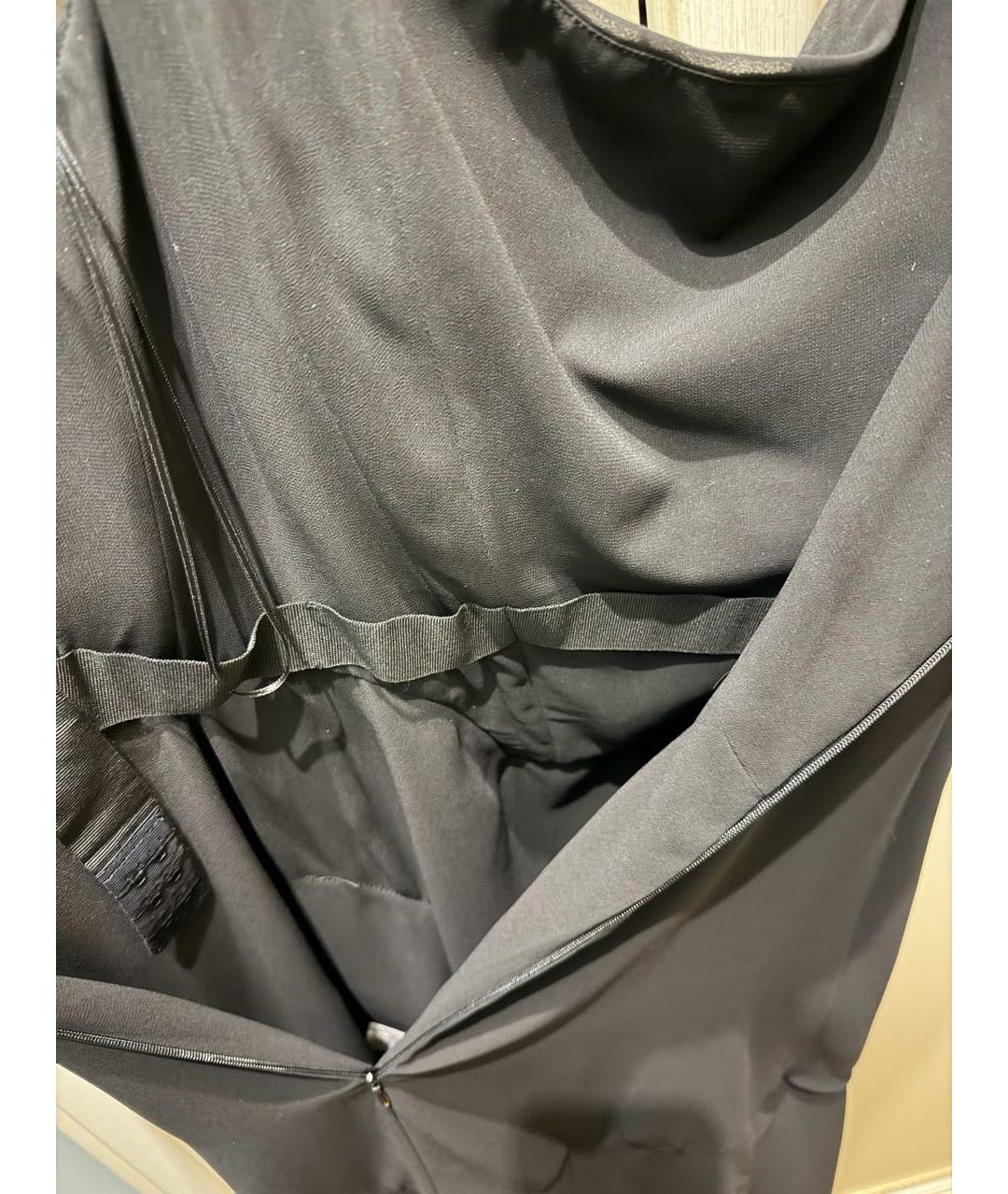 GIUSEPPE DI MORABITO Черное хлопковое вечернее платье, фото 4