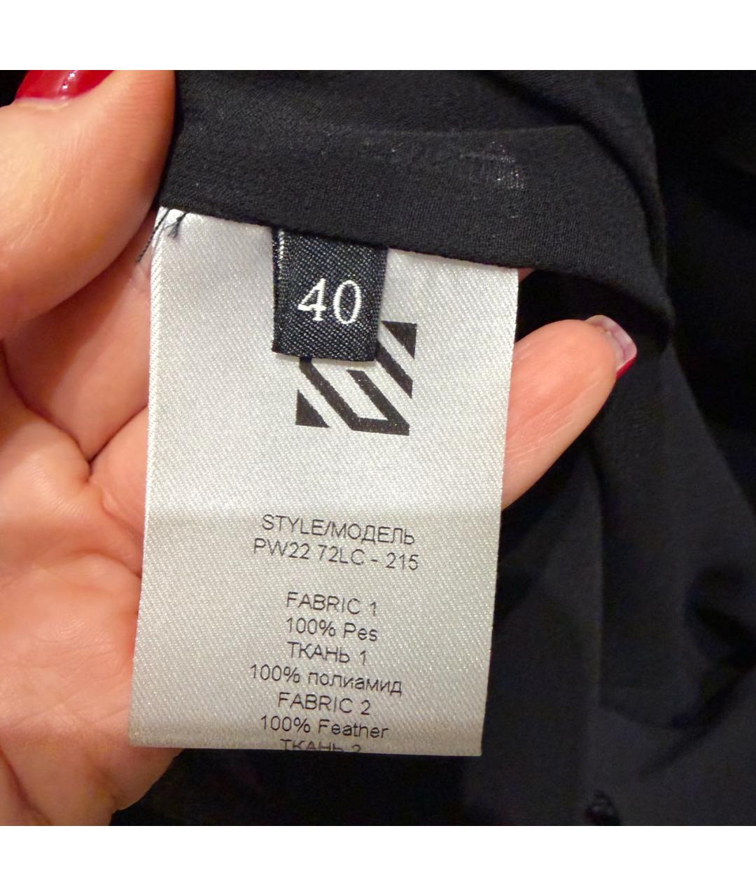 GIUSEPPE DI MORABITO Черное хлопковое вечернее платье, фото 5