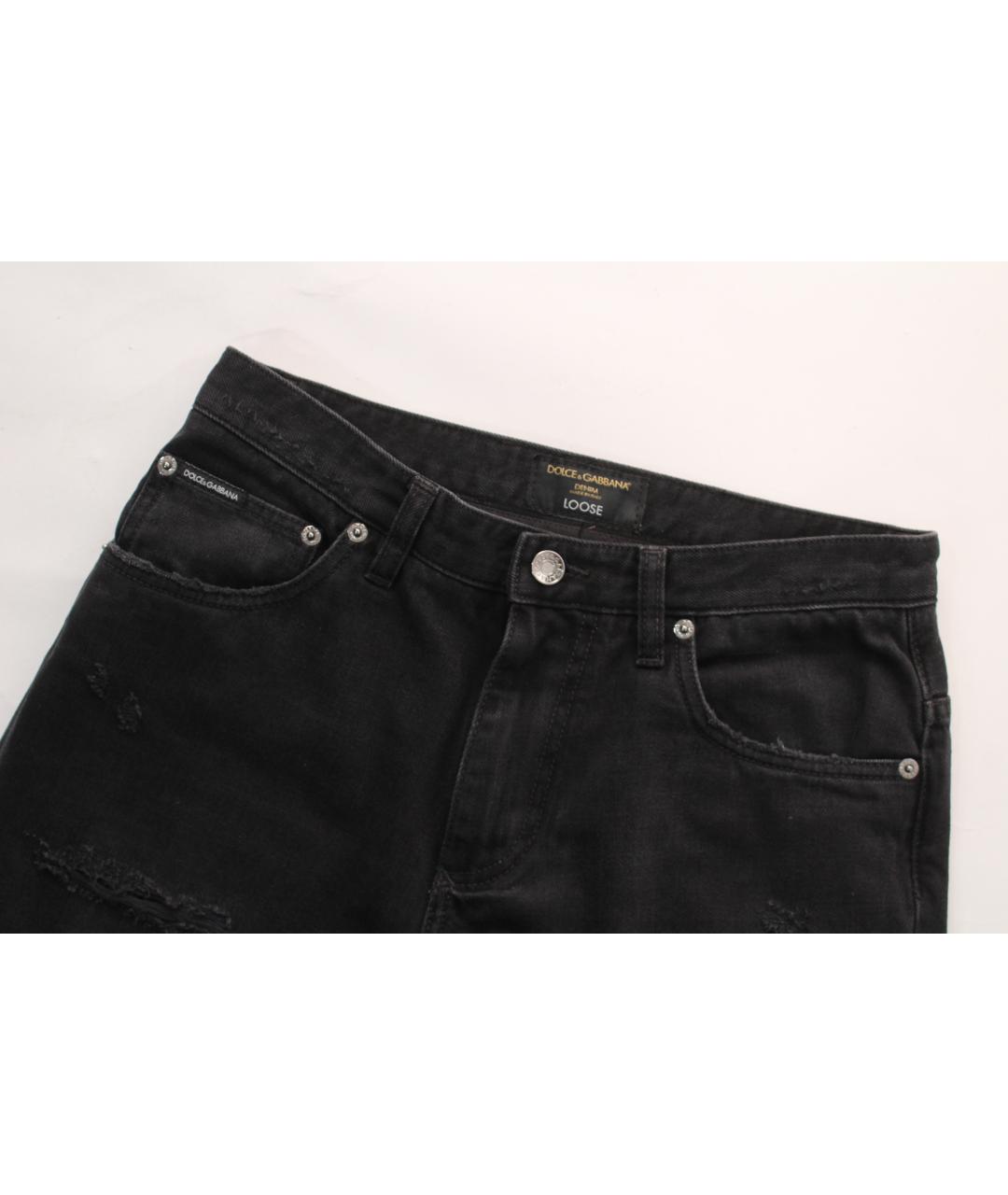 DOLCE&GABBANA Черные хлопко-эластановые джинсы скинни, фото 3