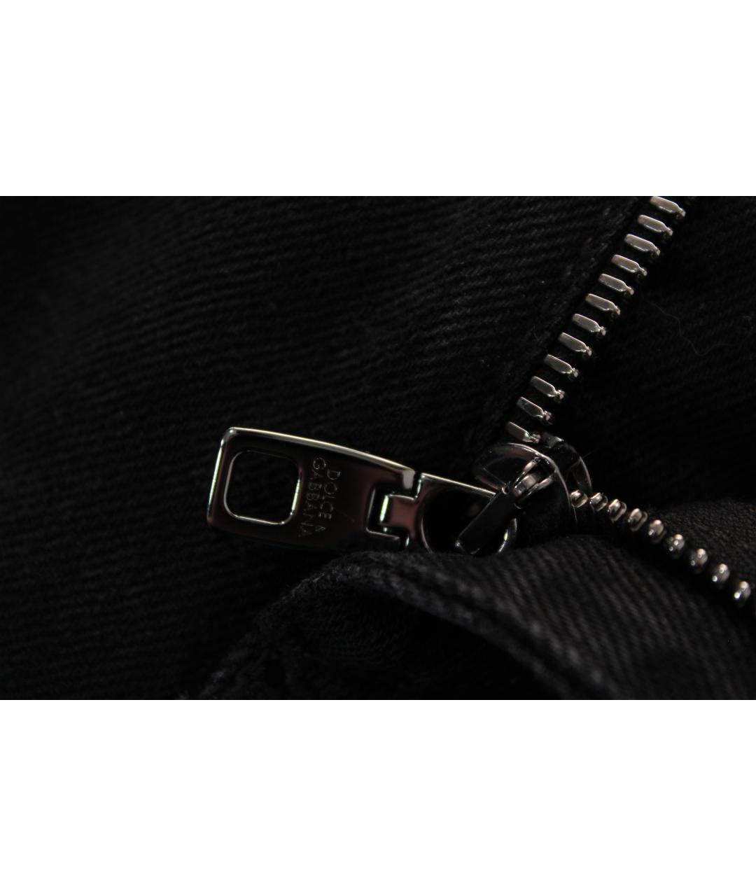 DOLCE&GABBANA Черные хлопко-эластановые джинсы скинни, фото 6