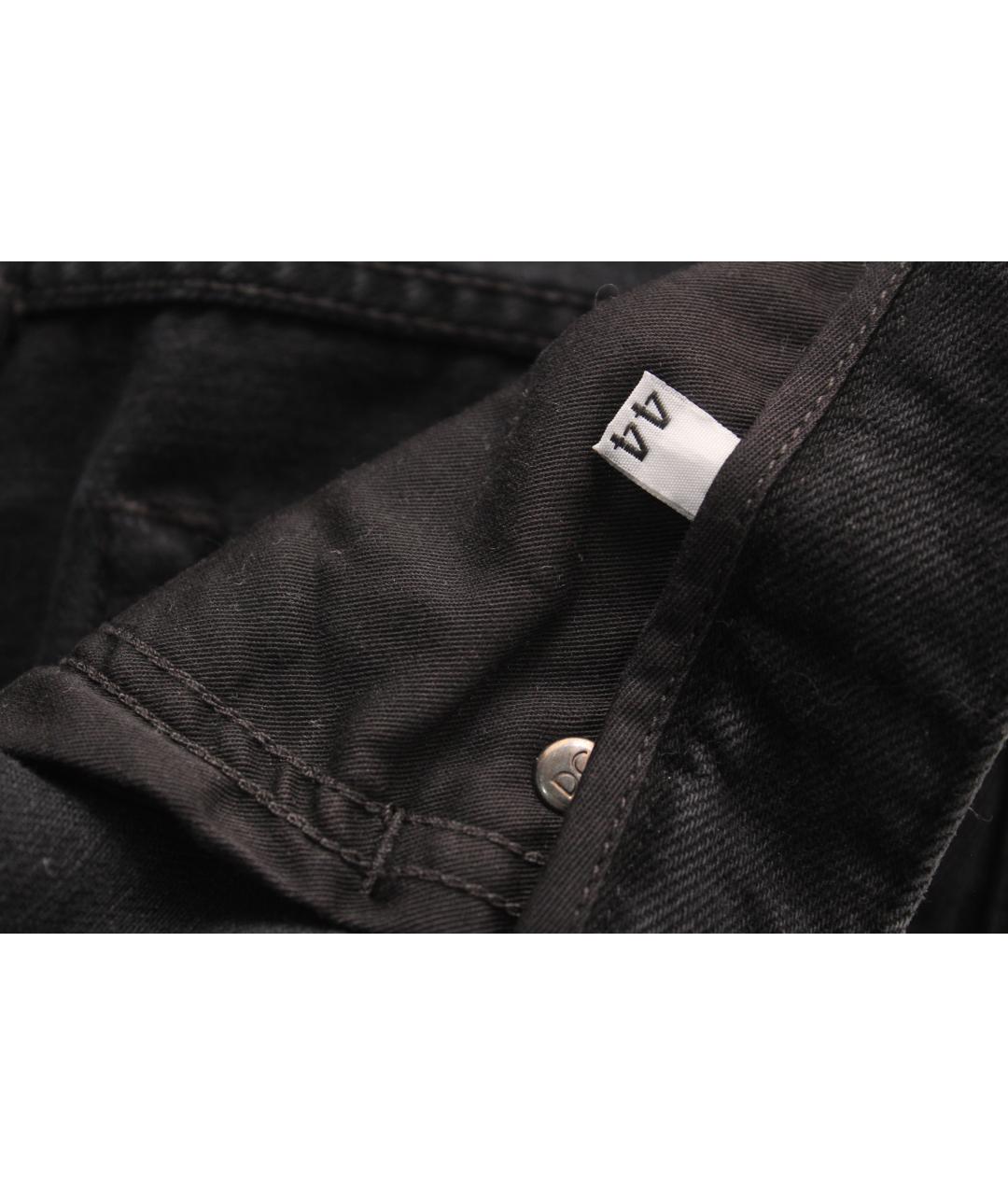 DOLCE&GABBANA Черные хлопко-эластановые джинсы скинни, фото 8