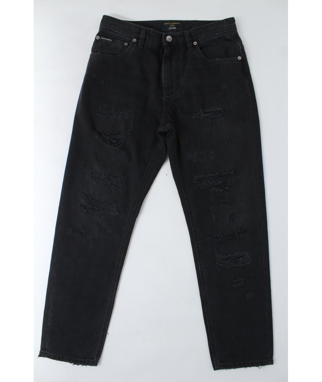 DOLCE&GABBANA Черные хлопко-эластановые джинсы скинни, фото 10