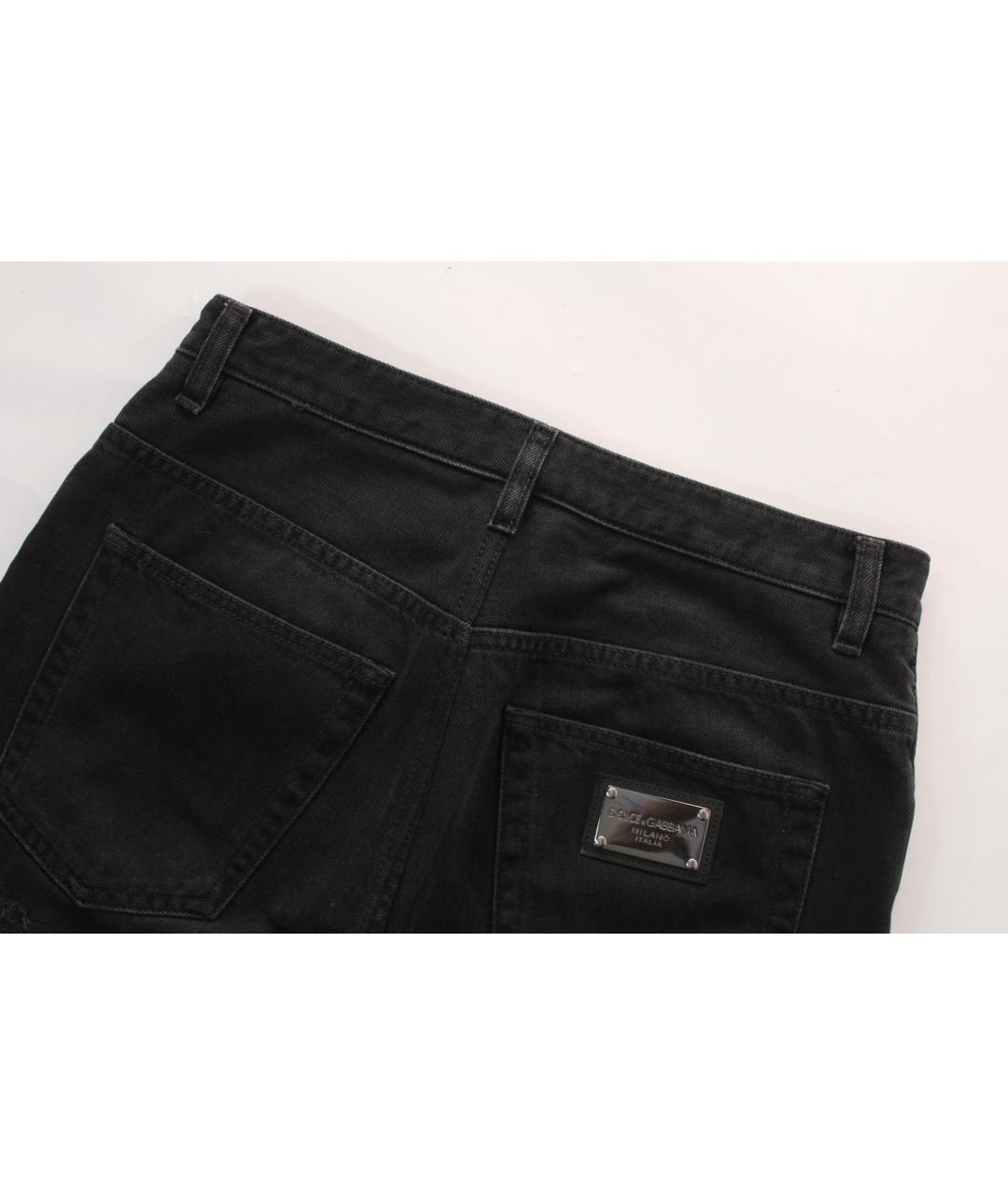 DOLCE&GABBANA Черные хлопко-эластановые джинсы скинни, фото 7