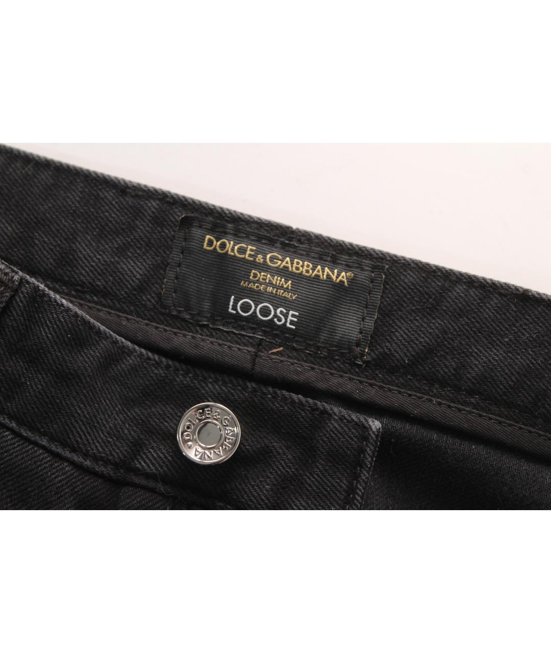 DOLCE&GABBANA Черные хлопко-эластановые джинсы скинни, фото 4