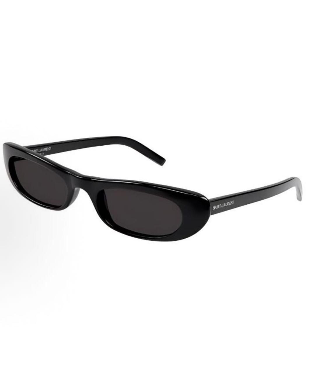 SAINT LAURENT Черные пластиковые солнцезащитные очки, фото 4