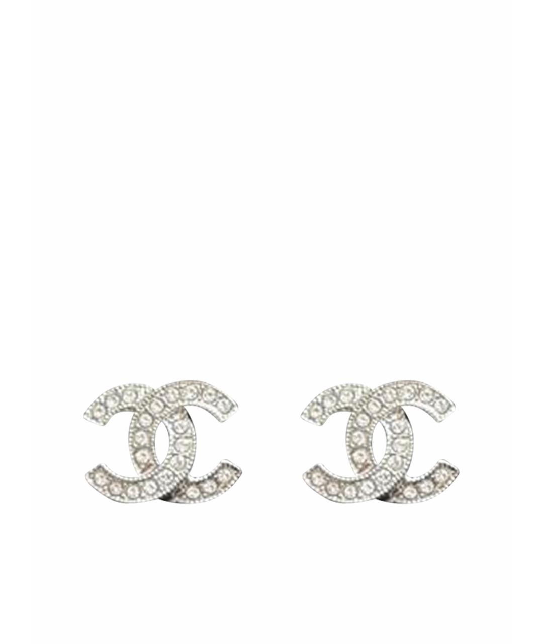 CHANEL Серебряные металлические серьги, фото 1