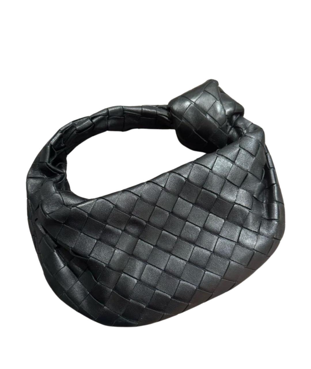 BOTTEGA VENETA Черная кожаная сумка с короткими ручками, фото 1