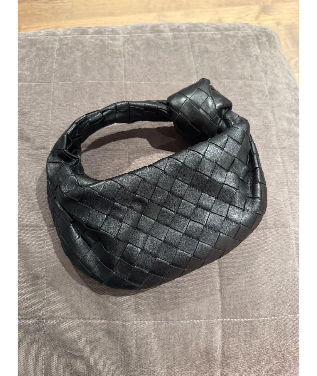 BOTTEGA VENETA Черная кожаная сумка с короткими ручками, фото 3