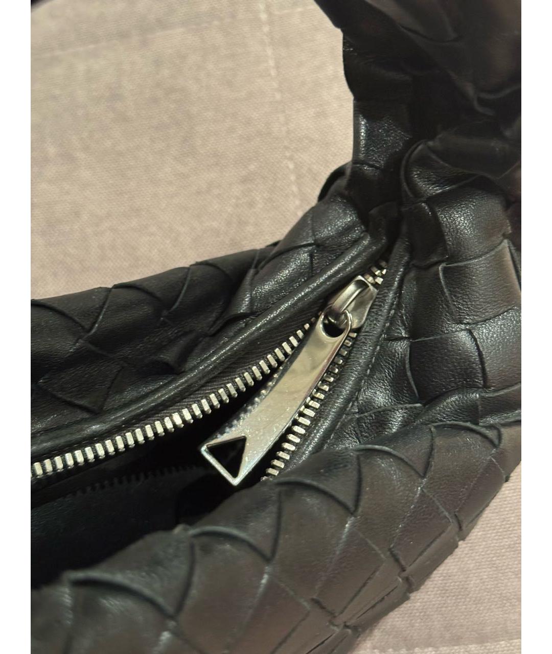 BOTTEGA VENETA Черная кожаная сумка с короткими ручками, фото 2