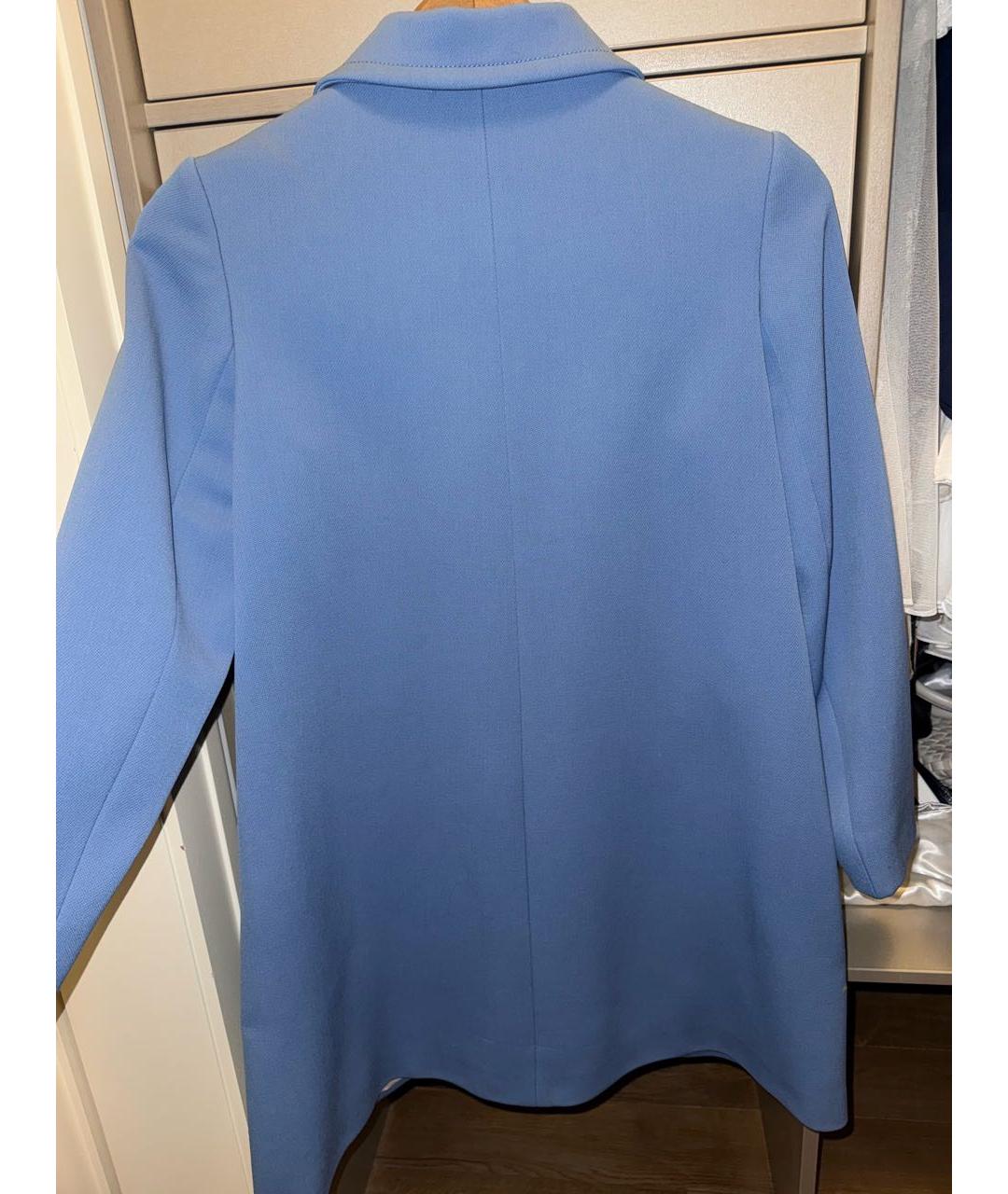 PRADA Голубое шерстяное пальто, фото 2
