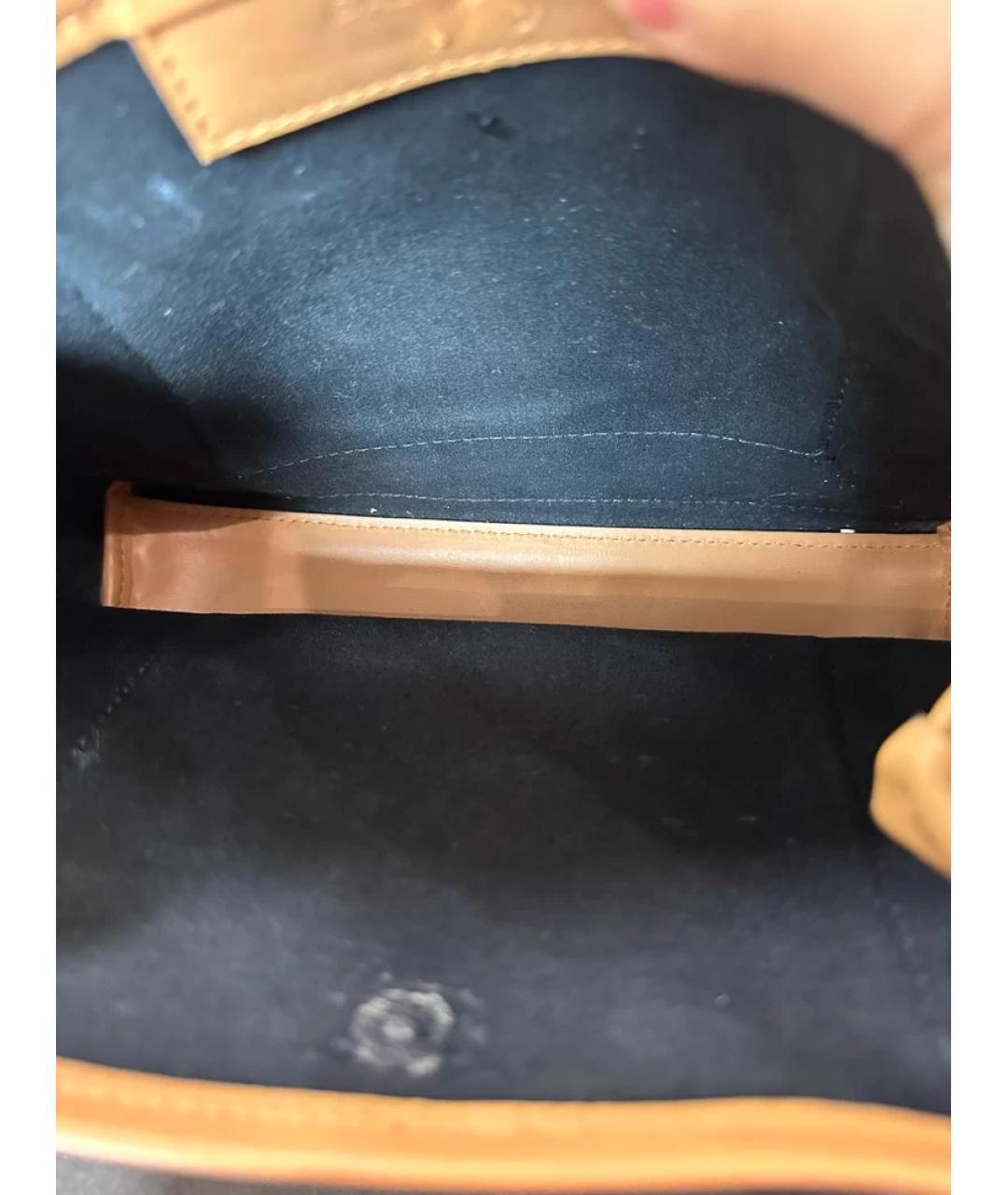 BALENCIAGA Бежевая кожаная сумка с короткими ручками, фото 8