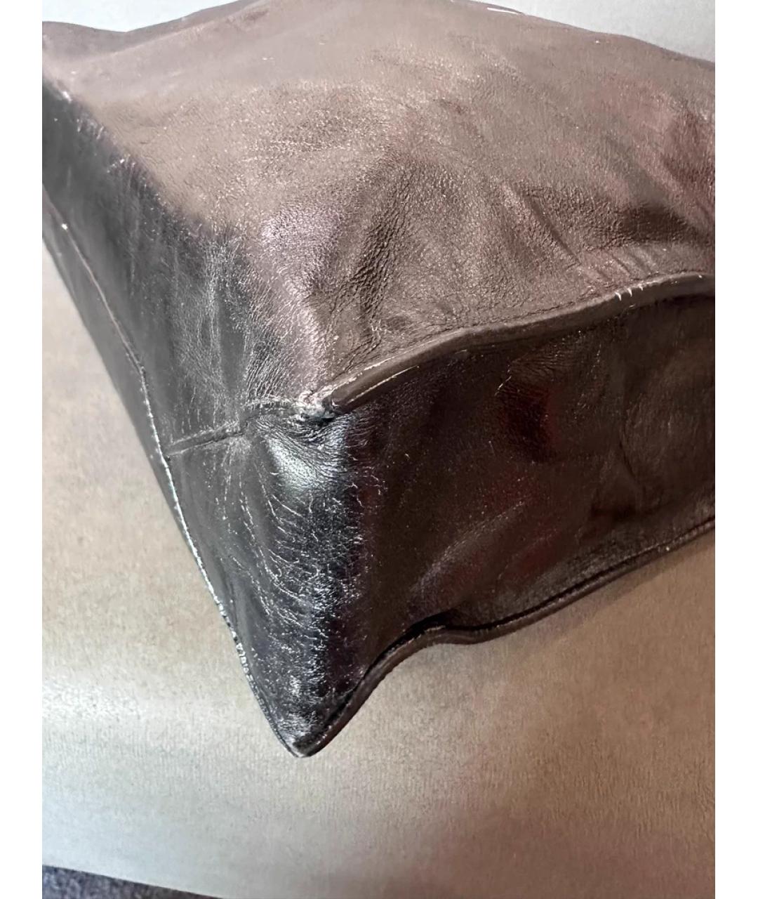 BALENCIAGA Черная кожаная сумка с короткими ручками, фото 4