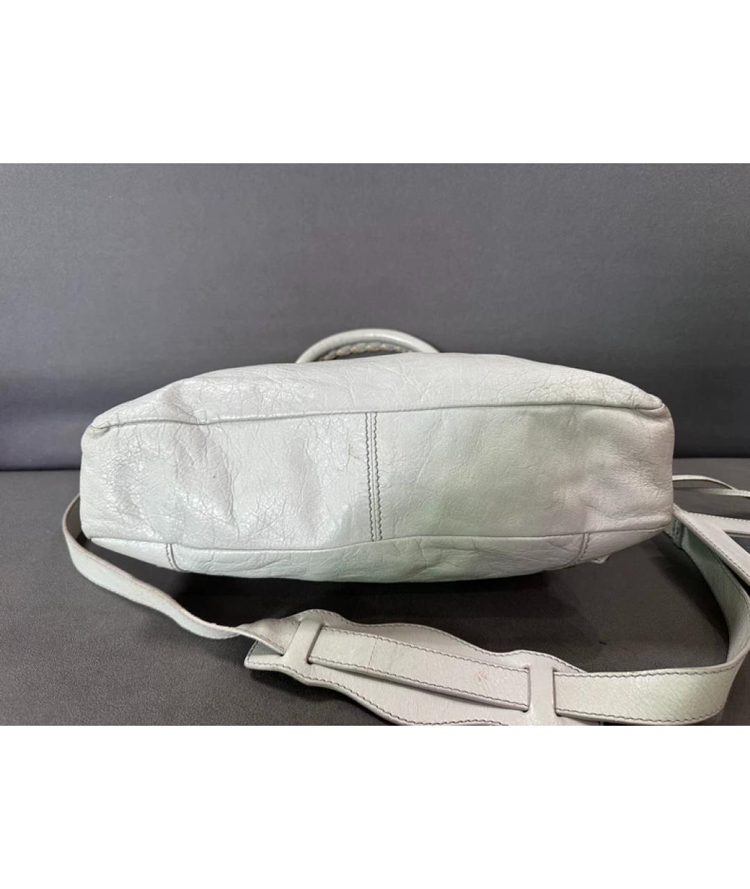 BALENCIAGA Зеленая кожаная сумка с короткими ручками, фото 3