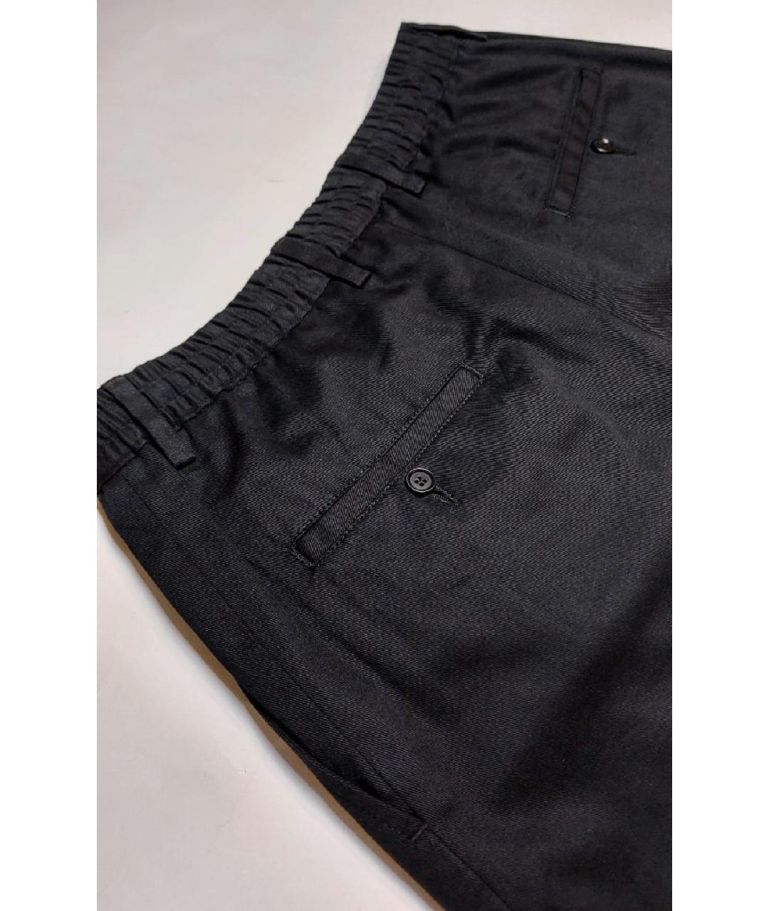 ASPESI Черные хлопковые брюки широкие, фото 3