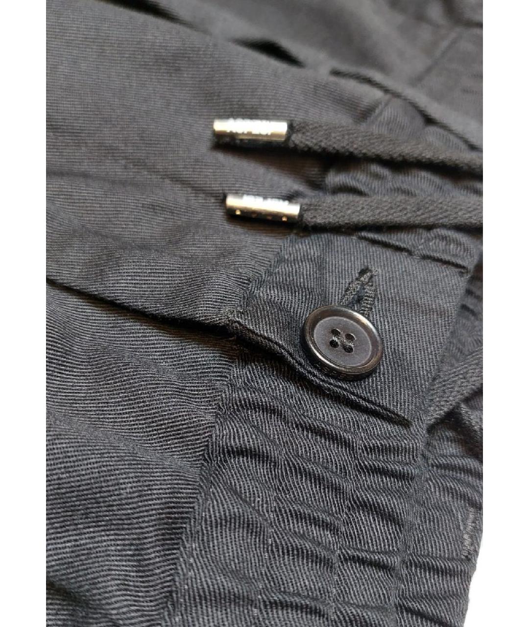 ASPESI Черные хлопковые брюки широкие, фото 6