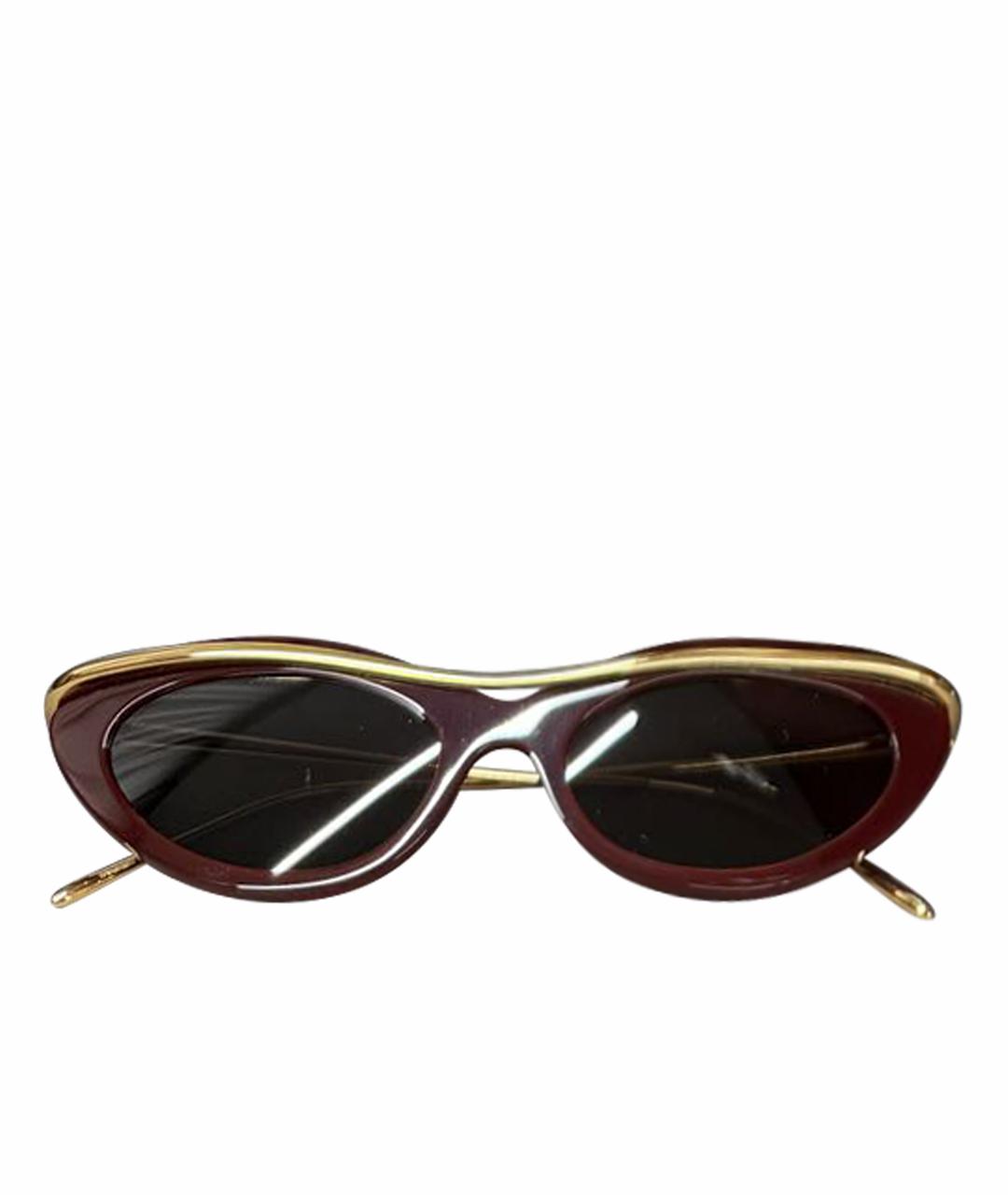 LOEWE Бордовые металлические солнцезащитные очки, фото 1