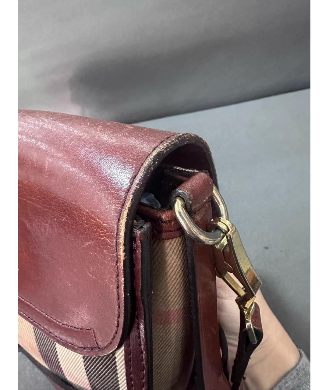 BURBERRY Мульти кожаная сумка с короткими ручками, фото 4