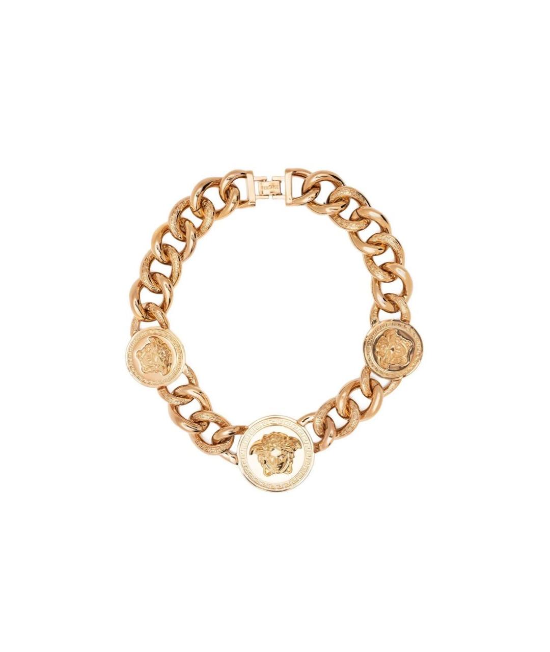 VERSACE Желтое позолоченное колье, фото 1