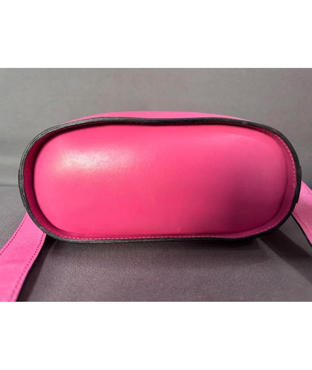 CELINE Розовая кожаная сумка через плечо, фото 3