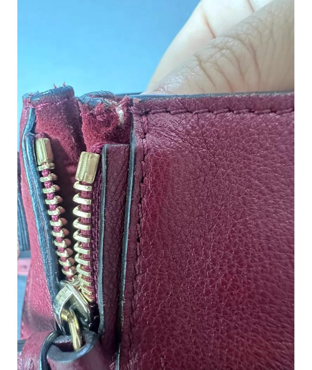 CHLOE Красная кожаная сумка через плечо, фото 8